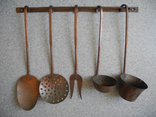 Lot antique kitchen utensils - lot,