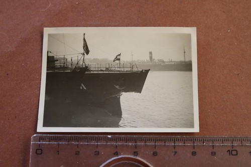 Old photo damaged torpedo boat - damaged,