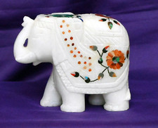 White marble Elephant statue