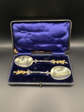 A PAIR OF CASED HALLMARKED