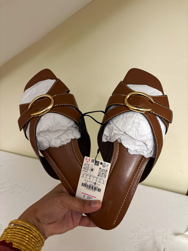 Zara women brown - zara, slip-on