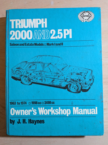 Haynes workshop manual - manual, triumph