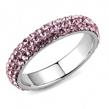 Pink 4mm Silver Full Eternity