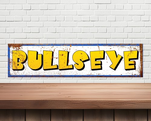 Bullseye metal sign mancave - bullseye,