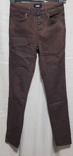PAIGE Hoxton Ultra Skinny Chicory Coffee Lux Coating Pants Trousers Jeans Sz26