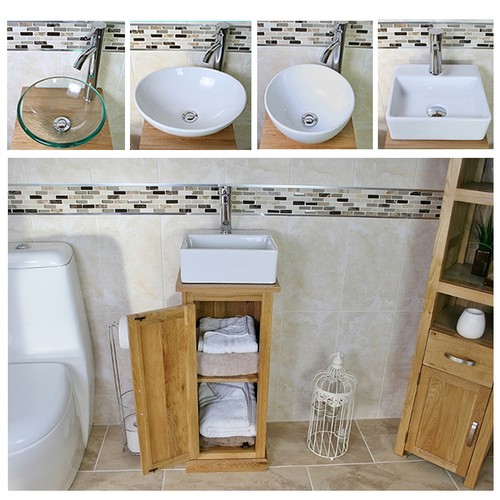 Solid oak bathroom cabinet - solid,