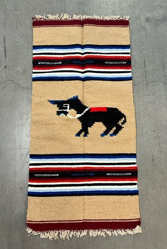 Donkey vintage print rug with - donkey,