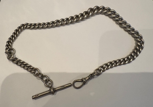 Vintage silver albert pocket - silver,