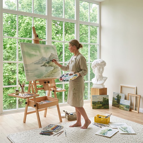 Artist easel storage tray - artist,