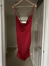 BNWT Womens Red Boohoo Satin