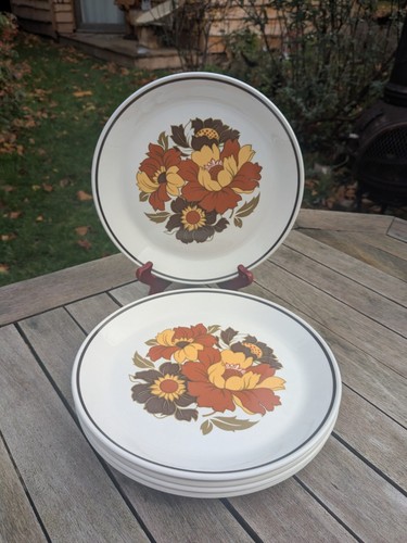 Vintage set retro floral - x5,