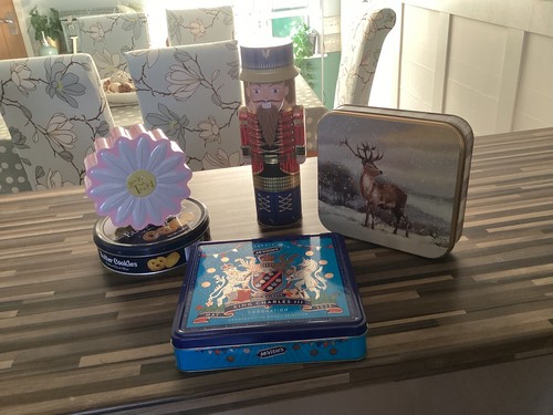 Variety empty biscuit tins - empty,