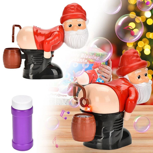Bubble blowing santa fart - blowing,