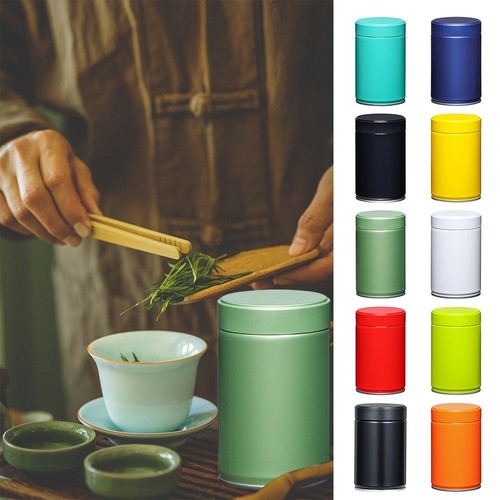 Round tea tin - round, tinplate