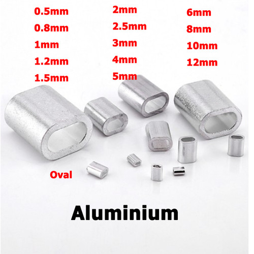 Oval aluminium swage ferrules - oval,