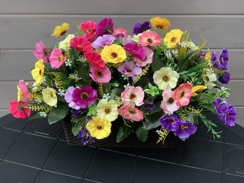 Colourful flowers artificial - colourful,