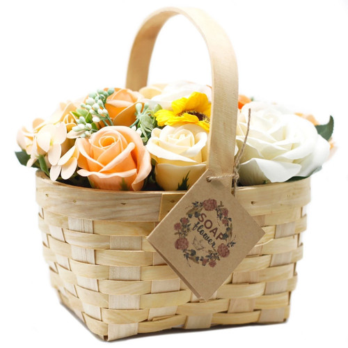 Large orange soap flower - large,