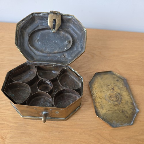 Antique brass travellers spice - travellers,