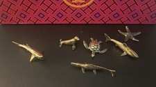 Set of 6 Ocean Creatures Brass