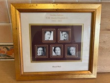 Queen Elizabeth II Framed Stamp Set -To Commemorate Her Golden Jubilee 1952-2002
