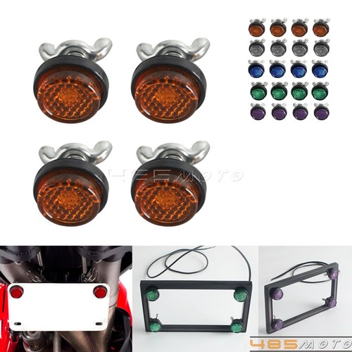 License plate tag - bolts, red