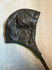 Genuine Leather Aviator Flying Racing Car AeroNautica England Padded Hat Cap