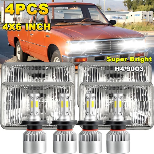 4pcs 4x6 led headlights lo - led,