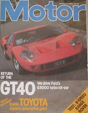 Motor magazine 8 October 1983 featuring Ford GT40, Range Rover, Tickford Capri