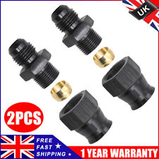 2x Fuel Line EFI Adapter Fitting AN-6 Male to 5/16" Disconnect Push Hardline UK