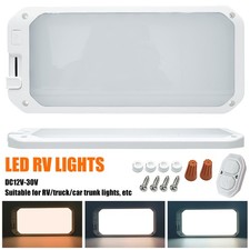 12-30V LED Lights Campervan RV Ceiling Dome Dimmable Van Interior Light Caravan