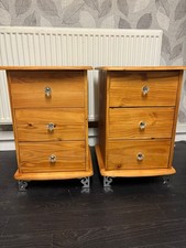 2 Solid Pine Bedside Cabinets