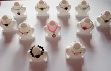 necklace on display bust for dolls house /jewelry shop