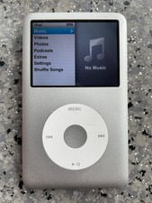 Silver iPod Classic A1238 with 80GB of storage