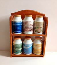 6 Vintage Spice Storage Jars &