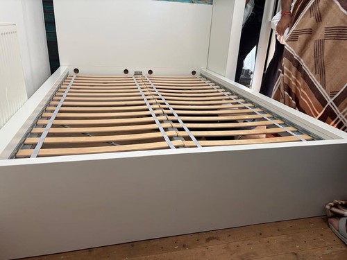 Ikea malm white double bed - malm,