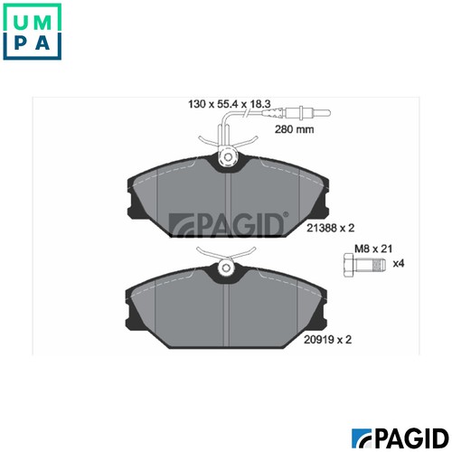 Brake pad set disc - brake,
