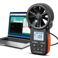 LYCEBELL Handheld HVAC Anemometer LC-866A, Pro Digital Wind Speed Meter for Wind