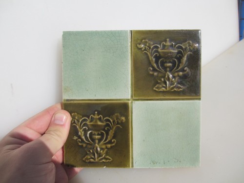 Victorian ceramic tile floral - tile,