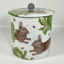Thornback & Peel Rabbit & Cabbage Metal Biscuit Tin Storage Barrel