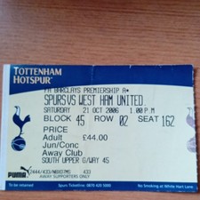 Ticket : 2006/7 21/10/2006