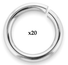 Solid Sterling Silver Strong Heavy Gauge Jump Rings - Open 5mm Or 6mm