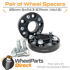 Bolt-On Wheel Spacers (2) 5x114.3 67.1 25mm for Maserati Ghibli [Mk3] 13-22