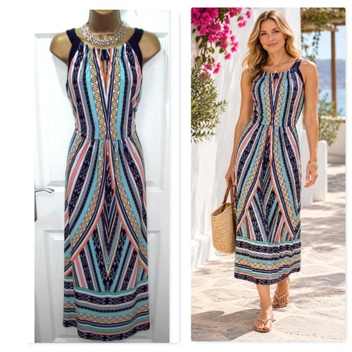 Wallis blue aztec midi - wallis,