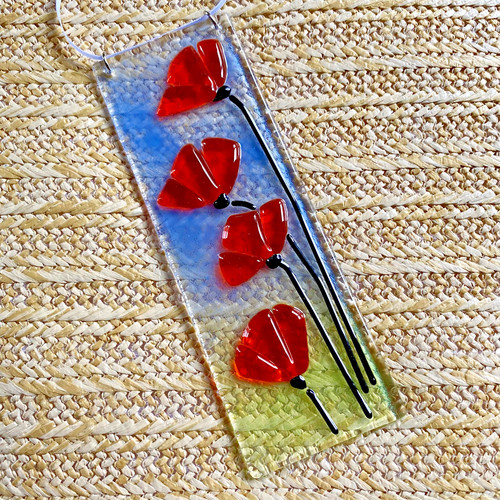 Fused glass hanging - glass,