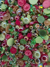 Mixed Flat Back Pearls Rhinestones Embellishments Face Gems Craft Card Making UK