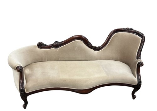 Divine french mahogany chaise - mahogany,