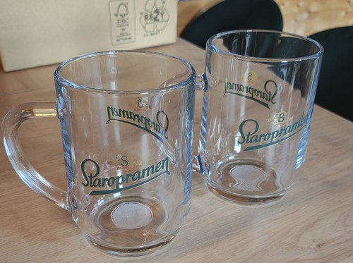 Staropramen glass pint - staropramen,