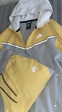 Yellow and Grey Old Season Nike Tech Fleece Tracksuit