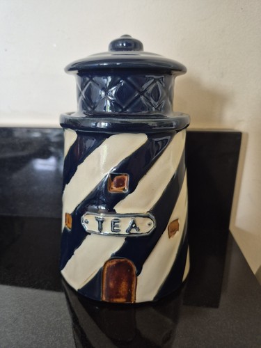 New lighthouse tea caddy - lighthouse,