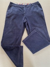 BODEN TROUSERS SZ 18 BLUE AUTUMN WIDE CORD WOMEN HIGH WAIST POCKETS SEE DETAIL